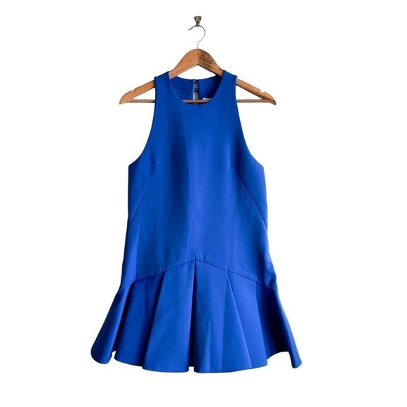 Anthropologie Cameo Why Ask Cobolt Blue Drop Waist Dress Pleated Women's S NWT - Picture 8 of 8